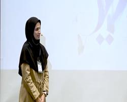 اجرای ثمین آدینه در دومین دوره مسابقات ملی‌ ارائه سه‌ دقیقه‌ای (بخش پژوهش)